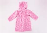Warm Comfortable Baby Hooded Bathrobe , Coral Fleece Baby Towelling Robe
