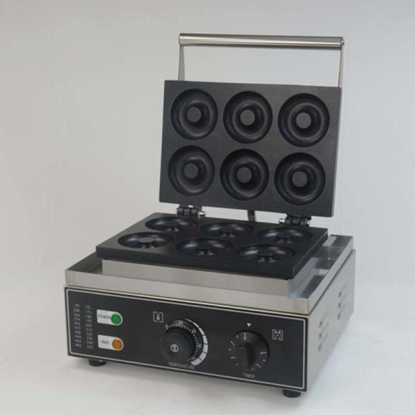 Electric Non-stick Donut Maker for Bakery Dessert Shop 6pcs Doughnuts Making