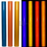 Orange PVC Advertisement Grade Reflective Sheeting -20℃~+80℃ Temperature Range