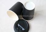 8oz - 16oz Black Paper Coffee Cups , Paper To Go Coffee Cups Eco Friendly