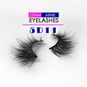 China Custom Logo Thin 5D Mink Eyelashes 25 Times Usage wholesale