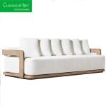 Modern Design Style Wooden Sofa Set Waterproof Cushion Included for Hotel Luxury