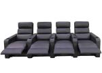 LED Light USB Electric Recliner Chair Single Seater Home Cinema Sofa Set
