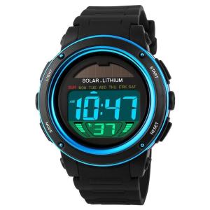 China solar powered digital watch 1096 Solar Power Digital Handwatch 5 ATM Watch wholesale