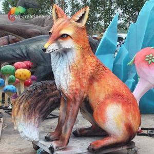 China 1.6 Meters Height Fiberglass Animatronic Fox For Playground wholesale