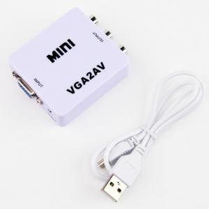 China Mini VGA To AV Video Converter , VGA TO RCA Computer To TV PC To TV Vga To Av Junction Box wholesale