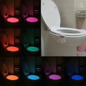 China 8 Colors Battery Powered Toilet Led Nightlight Motion Activated Led Night Light Bowl Lightbowl Led Lamp wholesale