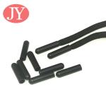 Jiayang aglet Glossy black color tube shape ABS plastic tipping plastic aglets