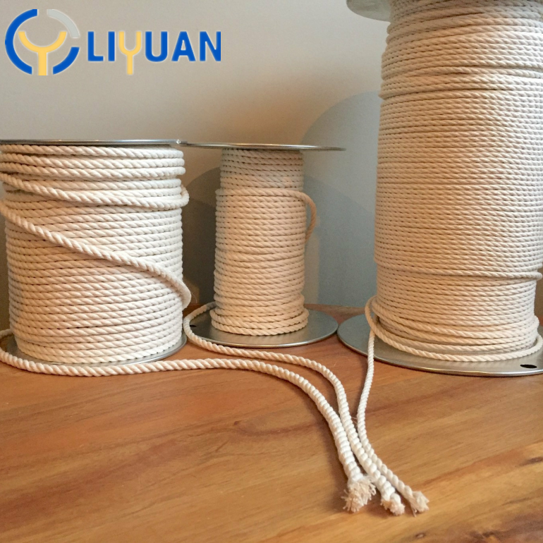 100m/roll 4mm macrame cotton cord rope with diameter options of 3mm/5mm/6mm by YILIYUAN