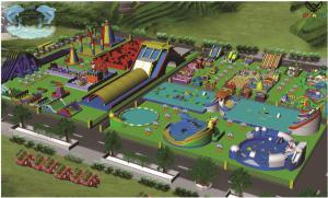 China Custom Color Outdoor Recreation Inflatable Water Park For Adults wholesale