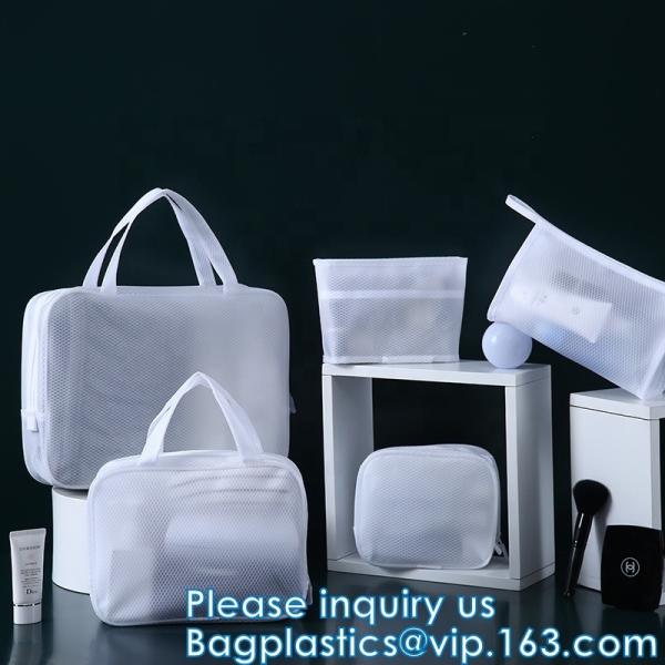 Frosted EVA Cosmetic Tote Bag Travel Toiletries Bags Waterproof Makeup Organizer