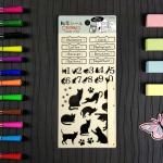Pressure Transfer Sticker Rub-On Transfer Scratching Stickers Cartoon Sticker