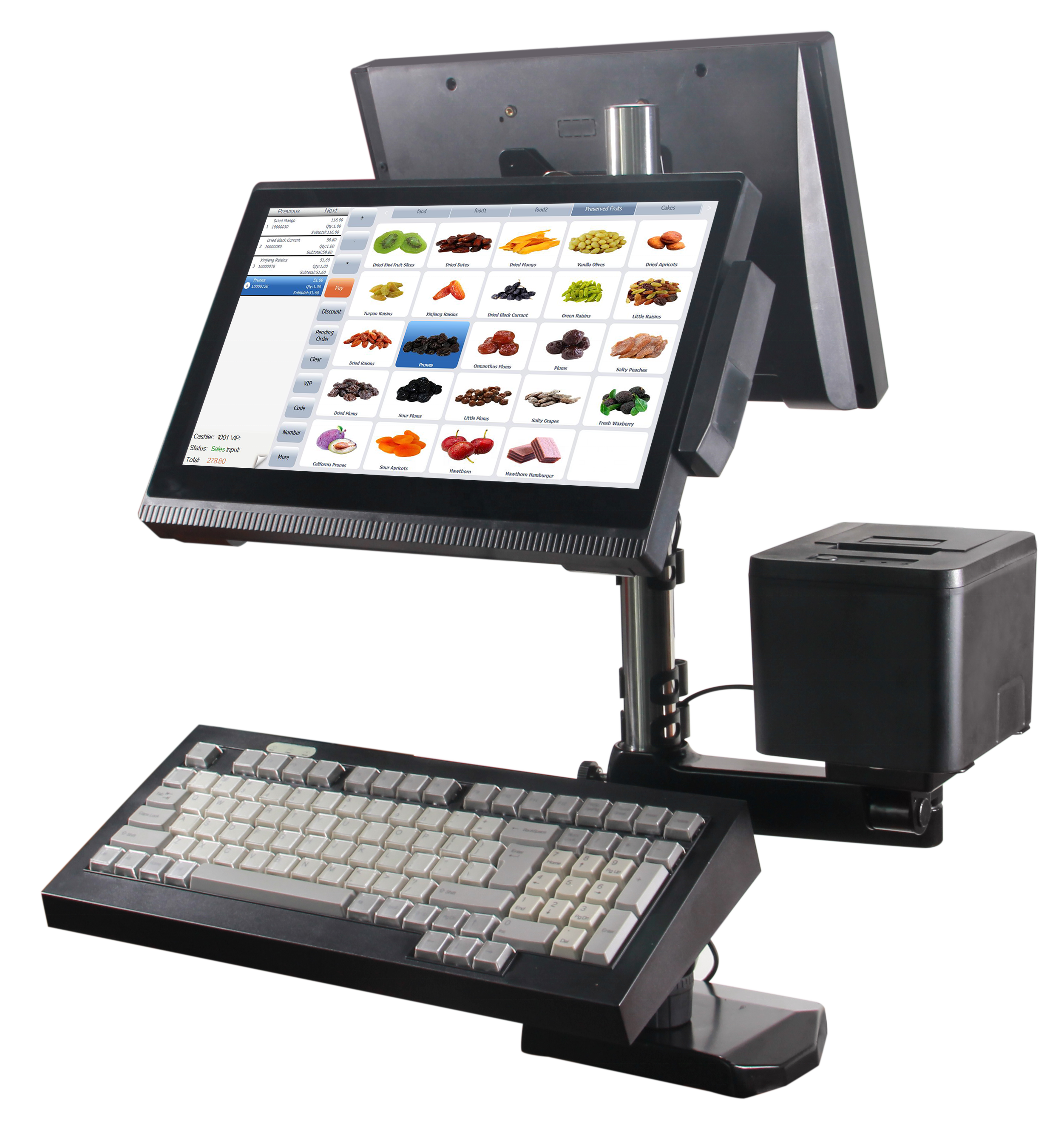 RK3288 CPU 14.1" Or 12.5" HD Android All In One Pos Machine Set For Supermarket Needs