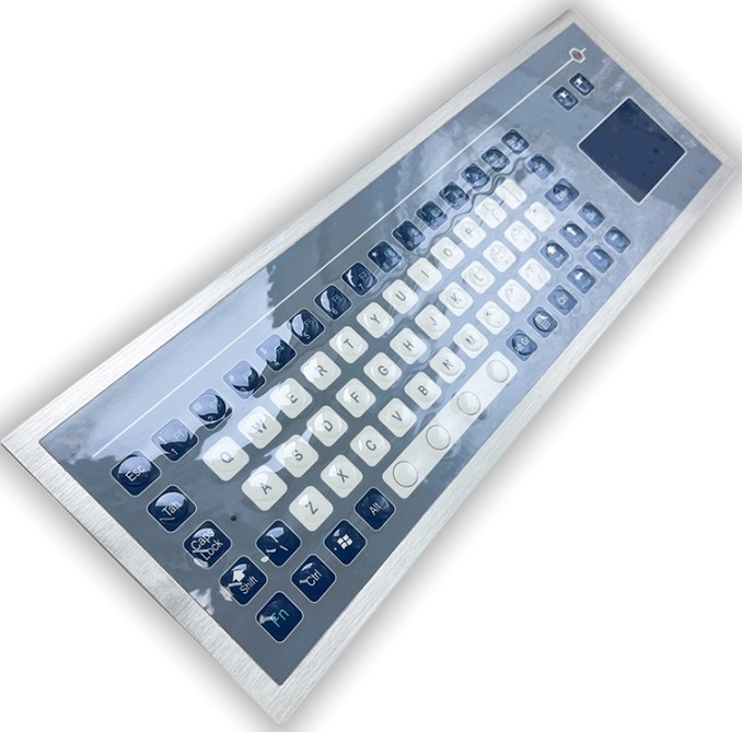 PET Panel Mounted Keyboard Industrial Custom Membrane Keyboard With Touch Pad
