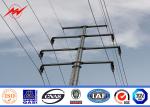 16 M Electrical Galvanised Steel Pole For 69kv Transmission Power Line