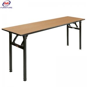 China 6ft Rectangle Hotel Banquet Table PVC Plywood Folding For Wedding wholesale
