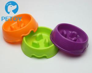 China Anti Choke Dog Food Bowl To Slow Down Eating / Round Slow Feeder Pet Bowl wholesale