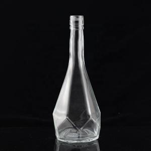 China 750ml Cut Shape Unique Design Glass Spirits Bottle Manufactured by for Custom Made wholesale