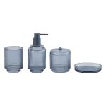 Sustainable Blue Glass Bathroom Accessories Vertical Stripe Glass Toothbrush