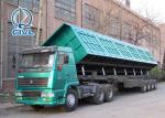 Three Axle Side Dump Semitrailer / 60 - 80 Tons Dump Truck SINOTRUK Brand