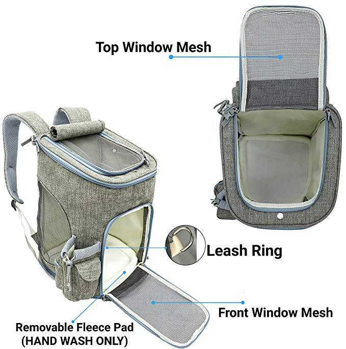 Lightweight Airline Approved Pet Carrier Bag With Locking Clasps & Fleece Padding