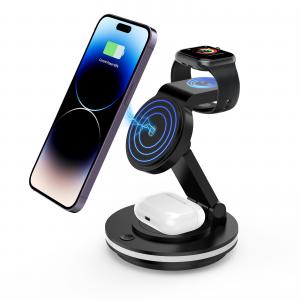 China 4 In 1 Foldable Multifunction Charging Stand 180deg Rotating Magnetic Wireless Car Charger wholesale