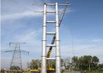 750KV Steel Tubular Tower Hot Dip Galvanized / Painted Surface For Power