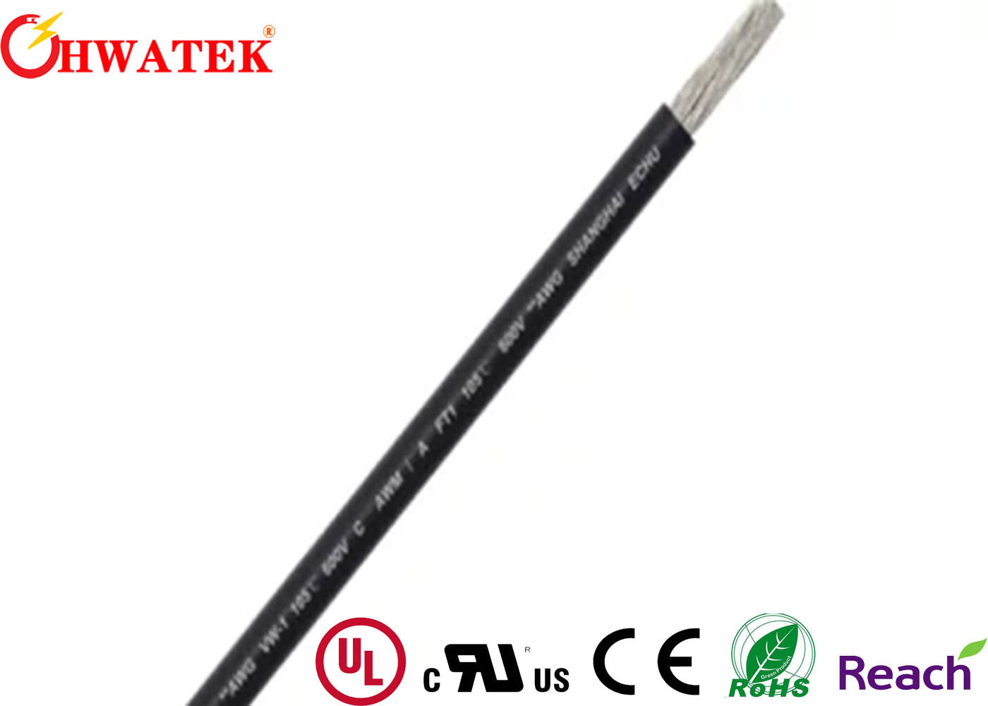 1 Core 750V UL1015 PVC Insulated Single Conductor Wire