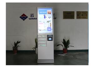 China Multi USB Cell Phone Charging Stations Floor Standing , White / Silver Color wholesale