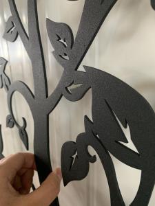 China 0.12 Inch Black Laser Cutting Iron Vine Shaped Wrought Iron Fence Decorations wholesale