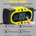 12V/1.25A Output 10A 8A 20A Pulse Repair Smart Fast Charger Lead-Acid Battery