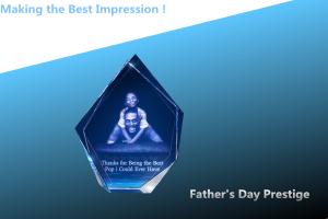 China blank crystal prestige award/3D crystal trophy/father's day gift/blank crystal prestige wholesale