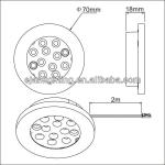DC12V Recessed Downlight High Power Long Lasting Kitchen Under Cabinet Light