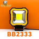 Square Yellow White Flashing Dual Color Truck LED Headlight 4x4 Car Offroad Work