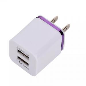 China ABS 2A Dual Port USB Wall Charger Ios Android US Standrad Short Circuit Protection wholesale
