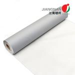 Fire Resistant Fiberglass Fabric 1000mm - 2000mm Width Grey Color Pu Coated
