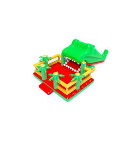 China Red Jumping Castle With Big Green Crocodile Slide wholesale