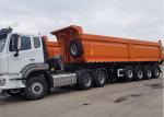 Heavy Load Tipper Truck Trailer 4 Axles Carbon Steel U Type