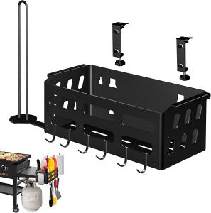 China Outdoor Grill Caddy for Griddle Prep Cart Space Saving BBQ Accessories Storage Box Tool wholesale