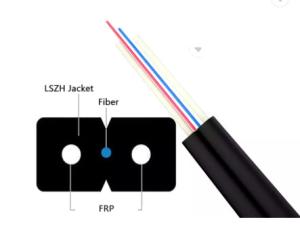 China 2*0.5mm FRP FTTH Flat Drop Cable GJXFH 1/2/4/6 Cores wholesale