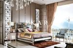 New French Style Deluxe wooden fabric leisure sofa chair FLN-M-XY101