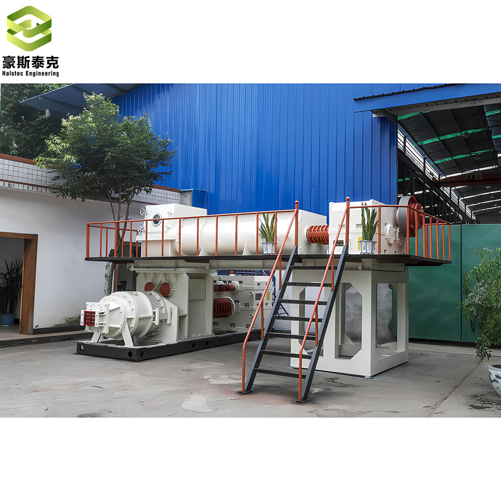 JKY55/55-40 Halstec Double Stage Vacuum Extruder Fully Automation System Clay Brick Making Machine Fully Automatic