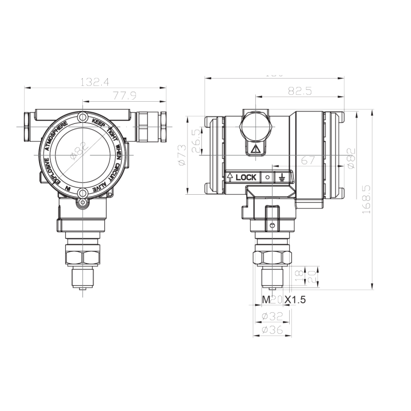 Safe Explosion Proof Pressure Transmitter For Oil & Gas Drilling / Storage In Petroleum Industry
