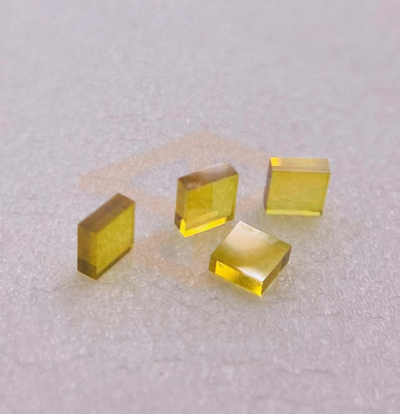 Yellow Color 6 Sides Polished MCD Diamond Plate For Optical Windows Use