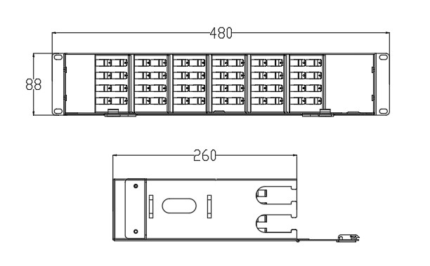 DA-ODU48-SC-D 2U ODF Unit Distribution Type