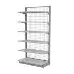 Grid Panel Wire Metal Retail Store Display Shelves For Supermarket Gondola Store