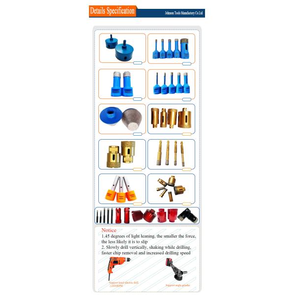 Vacuum Brazed Diamond Tip Ceramic Drill Bit For Porcelain Ceramic