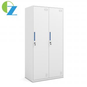China 2 Door Slim Metal Storage Cabinet Clothes Storage Wardrobe Home Office Furniture on sale