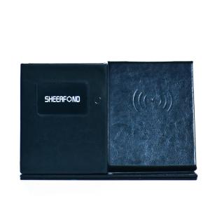 China Custom Logo Creative Pu Leather Desktop Storage Multifunctional Wireless Charger Pen Holder wholesale