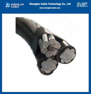 China Overhead Insulated Cable ABC 0.6/1KV AAC/XLPE+ACSR 2X6AWG+1X6AWG Triplex Type Aluminum Conductors wholesale